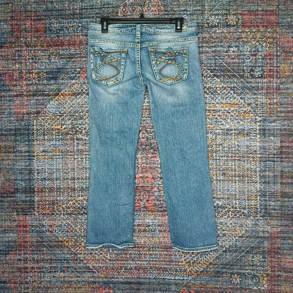 Silver Jeans womens dark distressed Frances capris 29 - Picture 3 of 7